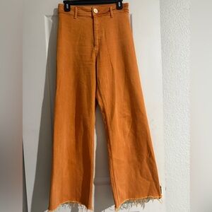 Zara Orange Wide Leg Pants